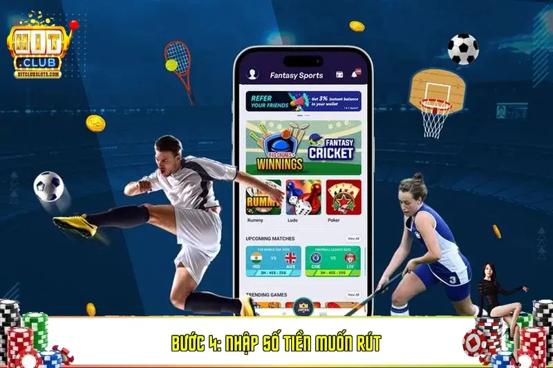 Nhập số tiền muốn rút